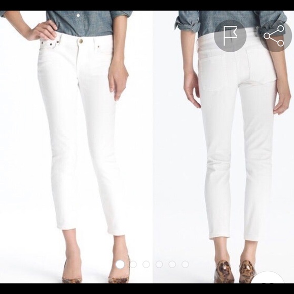J. Crew Denim - J. Crew White Cropped Matchstick Skinny Jeans